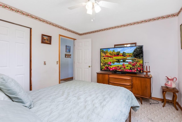 51801 State Route 671, Londonderry, OH 45647 - bedroom with light colored carpet and ceiling fan