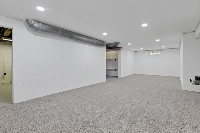 3505 Dresden St, Columbus, OH 43224 - below grade area with recessed lighting and carpet