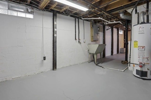 3505 Dresden St, Columbus, OH 43224 - below grade area featuring water heater and electric panel