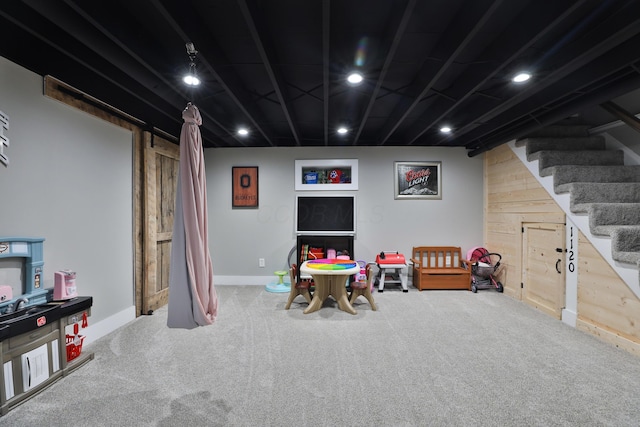 4634 State Route 61, Sunbury, OH 43074 - rec room with carpet floors and recessed lighting