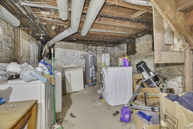 749-751 E Main St Unit 749, Columbus, OH 43205 - unfinished below grade area featuring water heater and washing machine and dryer