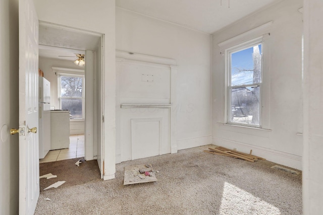 749-751 E Main St Unit 749, Columbus, OH 43205 - unfurnished living room featuring carpet flooring and ceiling fan