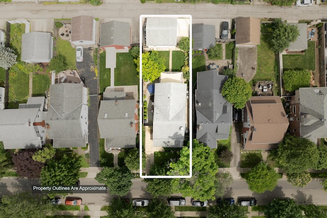 678 S Cassingham Rd, Columbus, OH 43209 - aerial perspective of suburban area featuring property boundaries highlighted