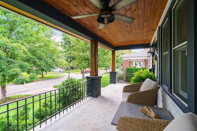 678 S Cassingham Rd, Columbus, OH 43209 - porch with a ceiling fan