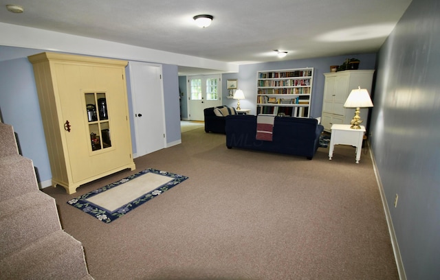 2211 Welsh Hills Rd NE, Granville, OH 43023 - living area with carpet and stairs