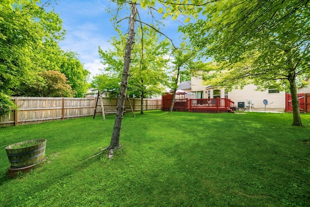 1191 Wexford Green Blvd, Columbus, OH 43228 - fenced backyard featuring a wooden deck