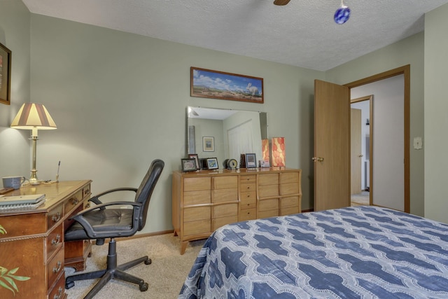 1588 Constitution Dr, Newark, OH 43055 - bedroom featuring carpet floors, a desk, and a textured ceiling
