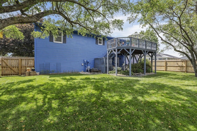 1588 Constitution Dr, Newark, OH 43055 - rear view of house with a deck and a fenced backyard