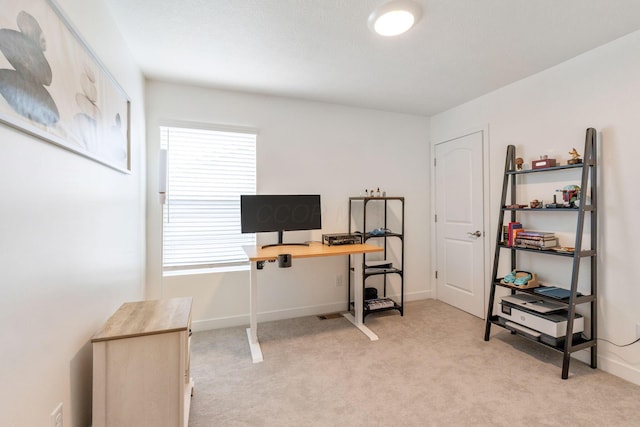 6452 Rockhold Dr, Westerville, OH 43081 - office area featuring light carpet and baseboards