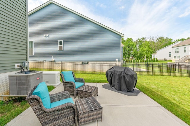 6452 Rockhold Dr, Westerville, OH 43081 - fenced backyard featuring area for grilling and a patio
