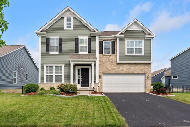 6452 Rockhold Dr, Westerville, OH 43081 - view of front facade featuring a garage, driveway, and brick siding