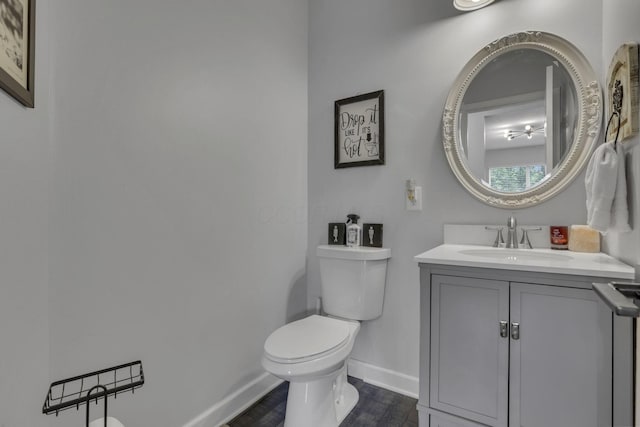 173 Zackary Dr, Granville, OH 43023 - half bathroom with vanity and wood finished floors