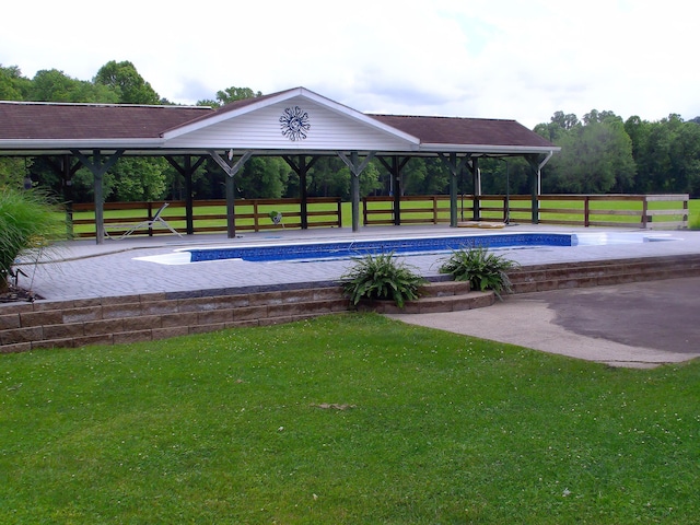1110 Burr Oak Blvd, Nelsonville, OH 45764 - swimming pool featuring a gazebo and a lawn