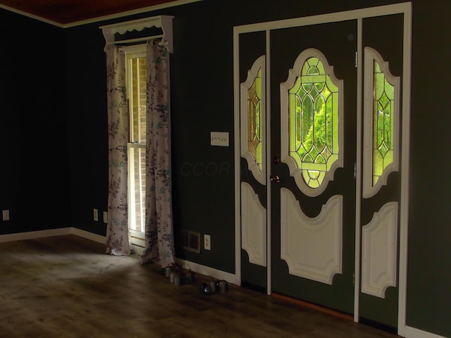 1110 Burr Oak Blvd, Nelsonville, OH 45764 - entrance foyer with baseboards and wood finished floors