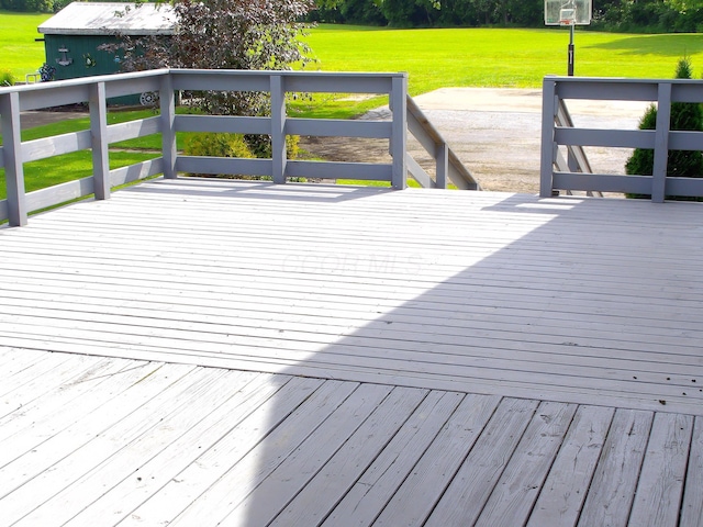 1110 Burr Oak Blvd, Nelsonville, OH 45764 - wooden deck featuring a yard