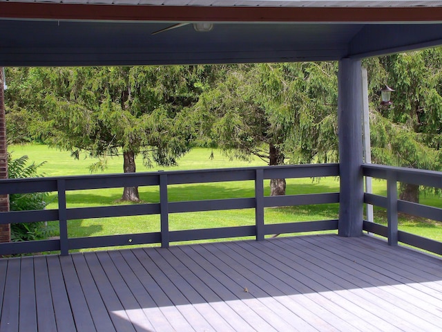 1110 Burr Oak Blvd, Nelsonville, OH 45764 - wooden deck featuring a yard