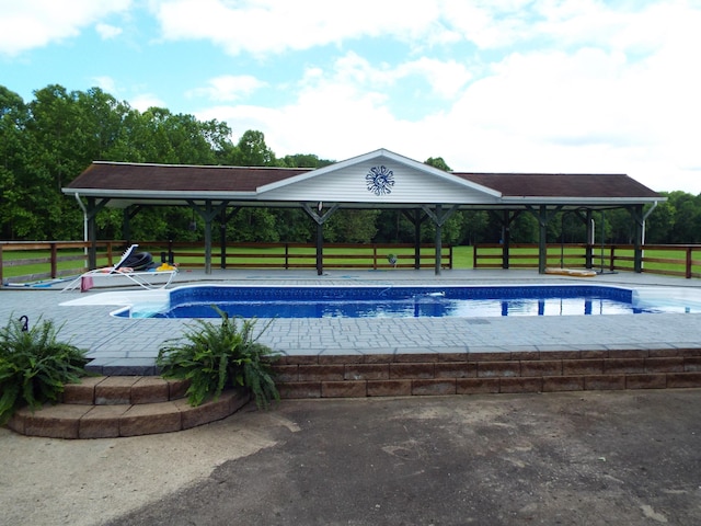 1110 Burr Oak Blvd, Nelsonville, OH 45764 - view of pool with a gazebo and a patio area