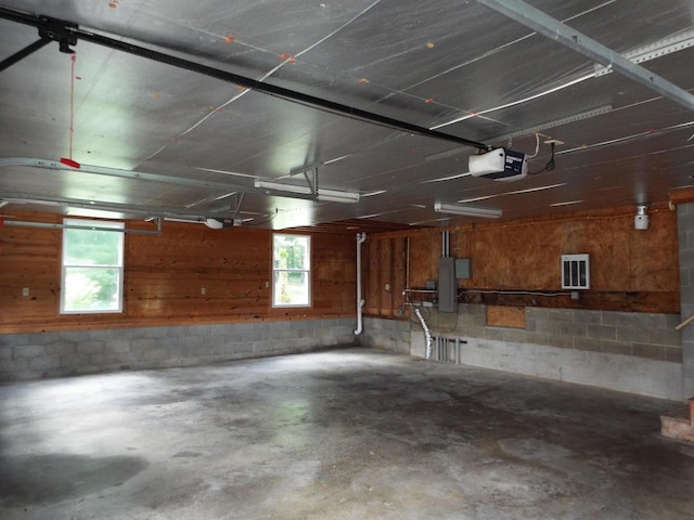1110 Burr Oak Blvd, Nelsonville, OH 45764 - garage with a garage door opener and electric panel