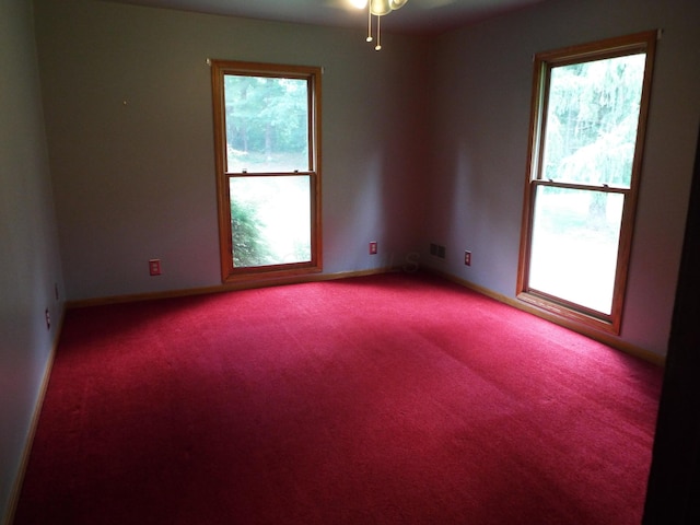 1110 Burr Oak Blvd, Nelsonville, OH 45764 - spare room with light colored carpet and ceiling fan