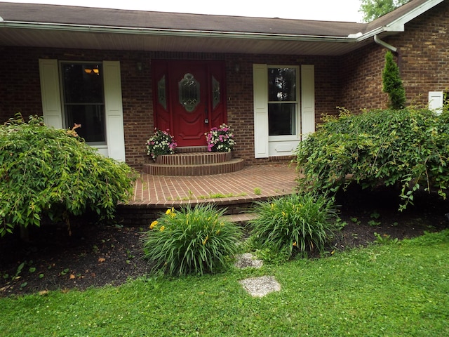 1110 Burr Oak Blvd, Nelsonville, OH 45764 - property entrance with brick siding and covered porch