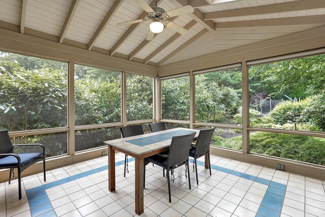7661 Norhill Rd, Columbus, OH 43235 - sunroom / solarium with ceiling fan, healthy amount of natural light, and outdoor dining area