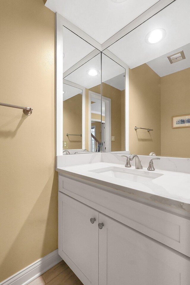 7661 Norhill Rd, Columbus, OH 43235 - bathroom featuring vanity and recessed lighting