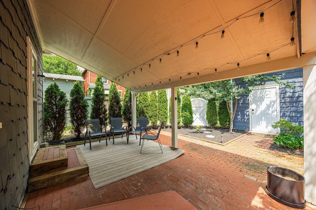1066 City Park Ave, Columbus, OH 43206 - view of patio / terrace with a gate
