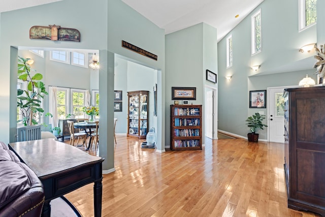 170 Joy Ln, Granville, OH 43023 - office with a towering ceiling and light wood-style floors
