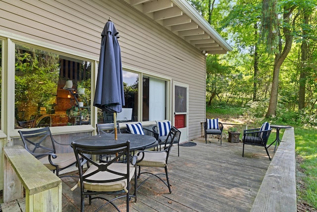 170 Joy Ln, Granville, OH 43023 - wooden deck featuring outdoor dining area