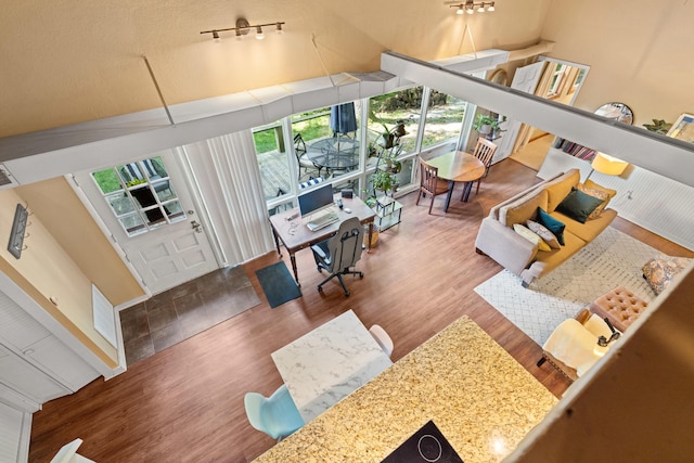170 Joy Ln, Granville, OH 43023 - living room with wood finished floors and a high ceiling