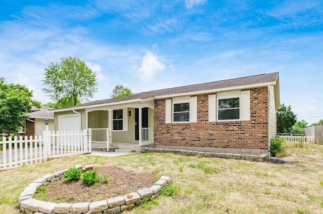 5309 Sundale Pl S, Columbus, OH 43232 - single story home with an attached garage, brick siding, and covered porch