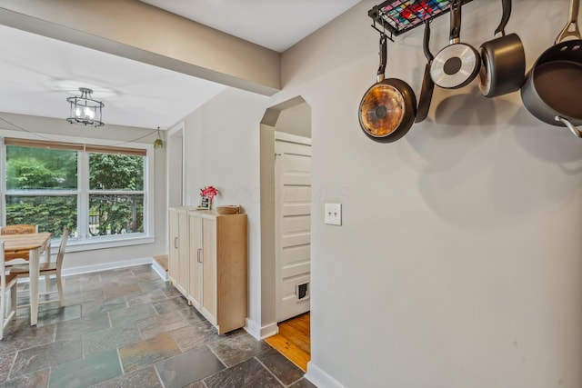 2350 Indiana Ave, Columbus, OH 43202 - hall featuring arched walkways and stone tile flooring