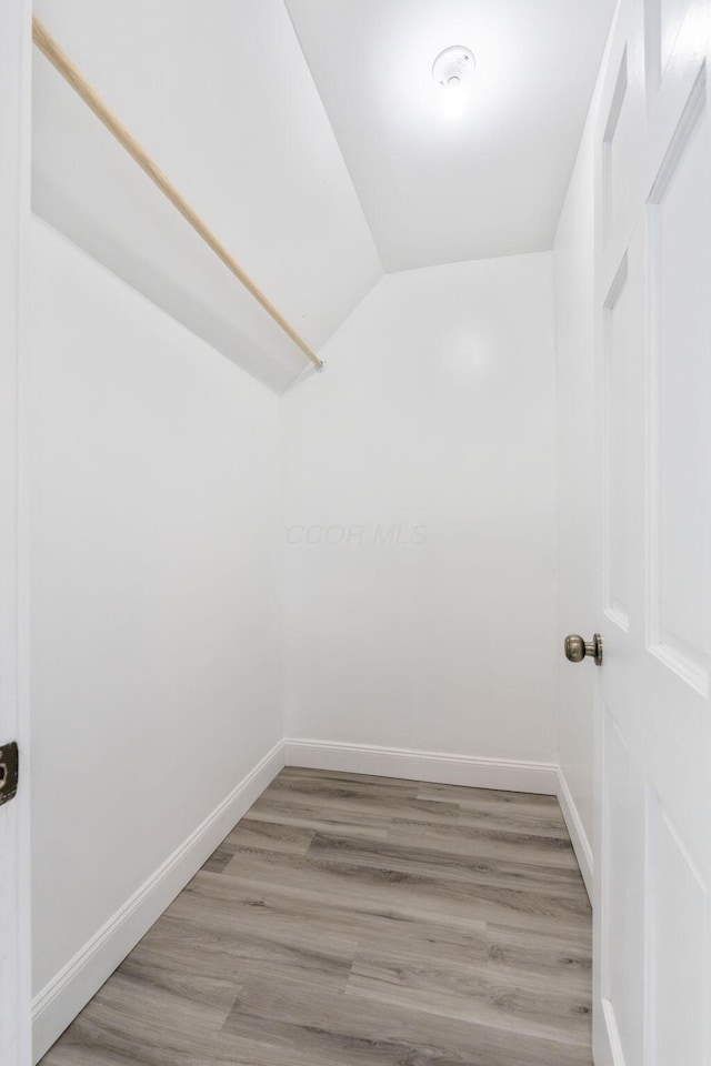 992 N Nelson Rd, Columbus, OH 43219 - spacious closet with light wood finished floors and vaulted ceiling