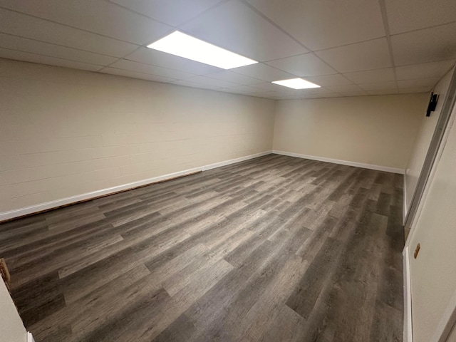 477 Greenlawn Dr, Howard, OH 43028 - finished below grade area with dark wood-style flooring and a drop ceiling