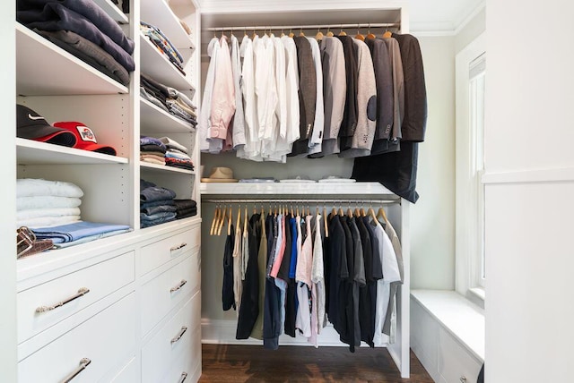 249 E Whittier St, Columbus, OH 43206 - spacious closet with dark wood finished floors