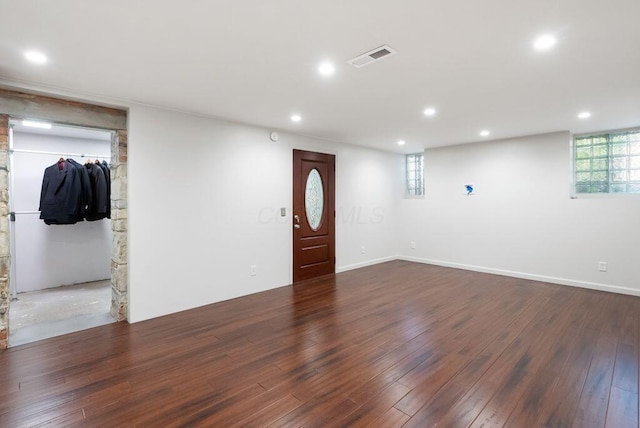 249 E Whittier St, Columbus, OH 43206 - foyer with recessed lighting, healthy amount of natural light, and wood finished floors