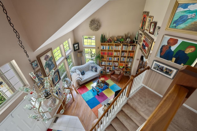 5650 Tynecastle Loop, Dublin, OH 43016 - living area with high vaulted ceiling