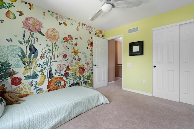 5650 Tynecastle Loop, Dublin, OH 43016 - carpeted bedroom with a closet and ceiling fan