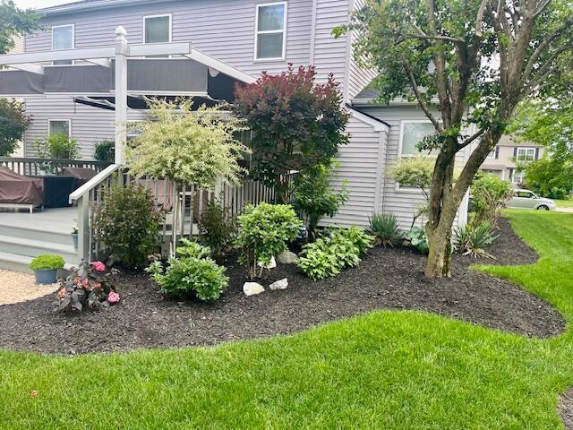 1768 Fern Trail Dr, Lancaster, OH 43130 - view of front of home with a wooden deck