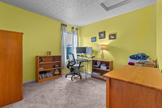 7780 Freesia St Unit 228, Blacklick, OH 43004 - office area with a textured ceiling, carpet flooring, and attic access