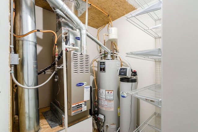 5595 Marshfield Dr, Westerville, OH 43081 - utility room with water heater and heating unit