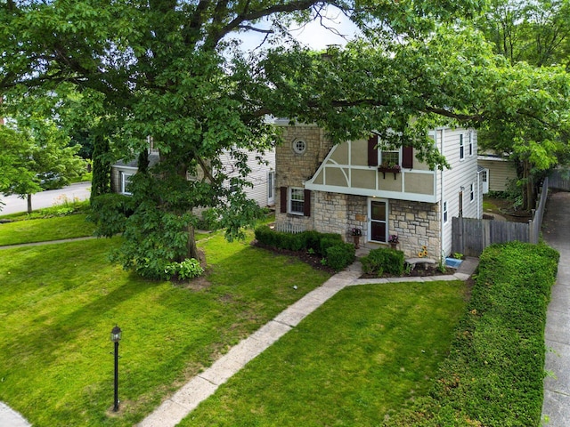 208 S Stanwood Rd, Bexley, OH 43209 - tudor home with stone siding