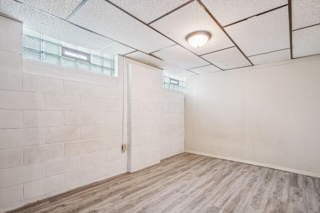 3330 Balford Sq S, Columbus, OH 43232 - basement with wood finished floors and a paneled ceiling
