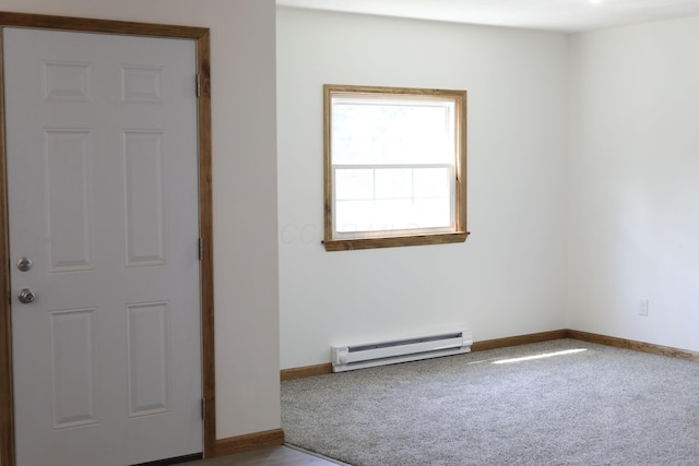 623 Glencroft Ave, Chillicothe, OH 45601 - empty room with a baseboard radiator and carpet floors