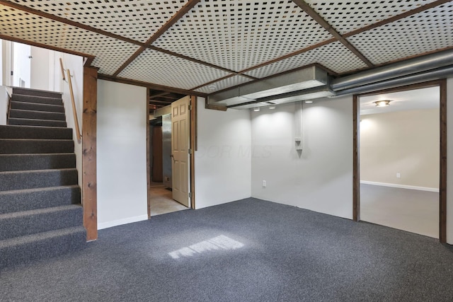 156 E Postal Ave, Newark, OH 43055 - finished basement with stairway and carpet floors