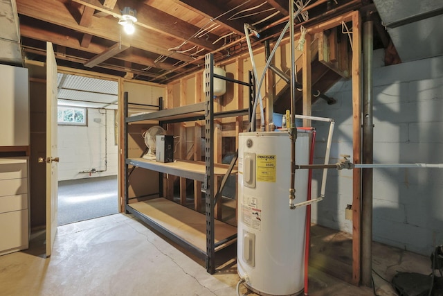 156 E Postal Ave, Newark, OH 43055 - below grade area featuring electric water heater