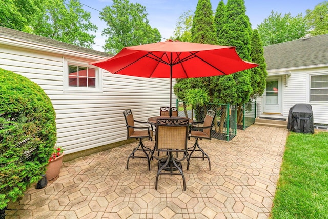 2222 Harwitch Rd, Columbus, OH 43221 - view of patio / terrace featuring a grill and outdoor dining area
