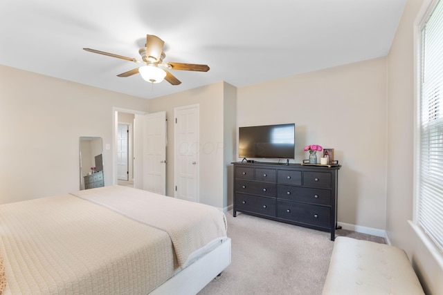2222 Harwitch Rd, Columbus, OH 43221 - bedroom with light carpet and ceiling fan