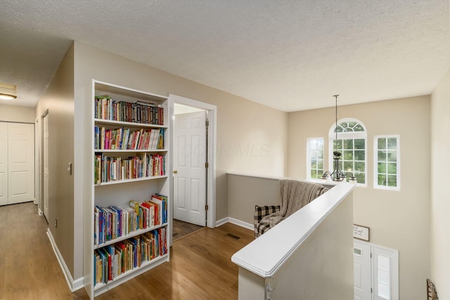 4867 Fosterson Dr, Lockbourne, OH 43137 - corridor with wood finished floors and a textured ceiling