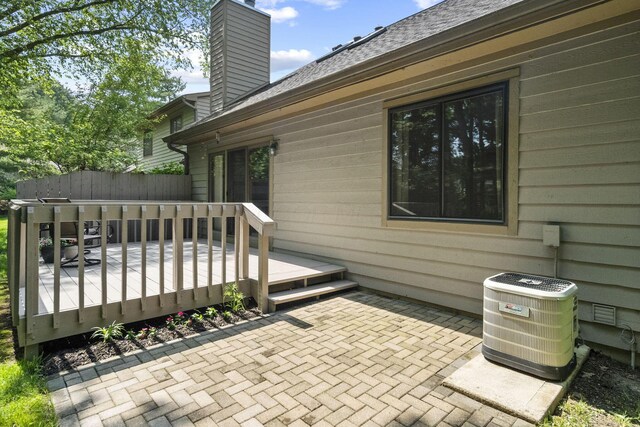 7982 Lewis Ave Unit 21, Dublin, OH 43017 - view of patio with a wooden deck